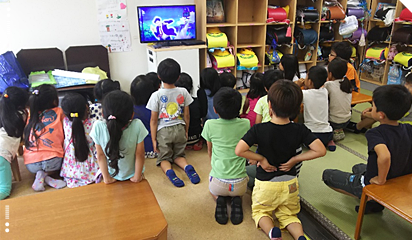 放課後児童クラブ（サンキッズ湘南第一・第二学童保育室）の小学生たち