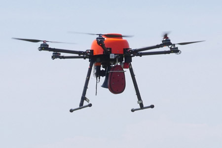 災害救助対応ドローンの外観