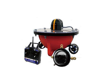 無線操作による360°水中映像モニタリングロボット