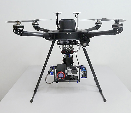 火山活動対応ドローンの外観